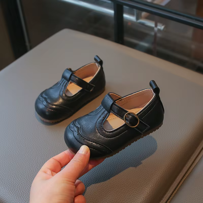Zapatos de cuero princesa para niñas – Suela blanda antideslizante