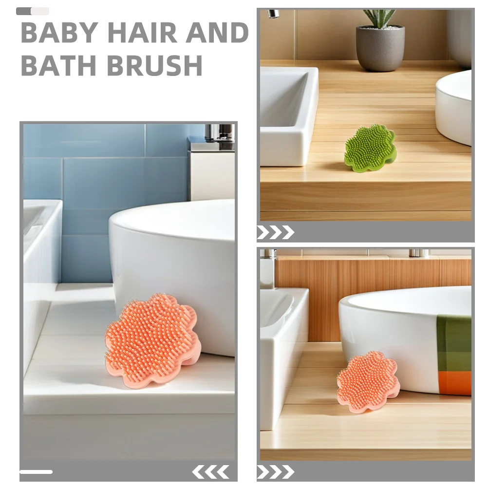 2 uds cepillo para el cuero cabelludo del pelo del bebé gorro de cuna de silicona cepillo para champú masajeador de baño para niños recién nacidos material de pelo suave para gorro de cuna - imagen 5