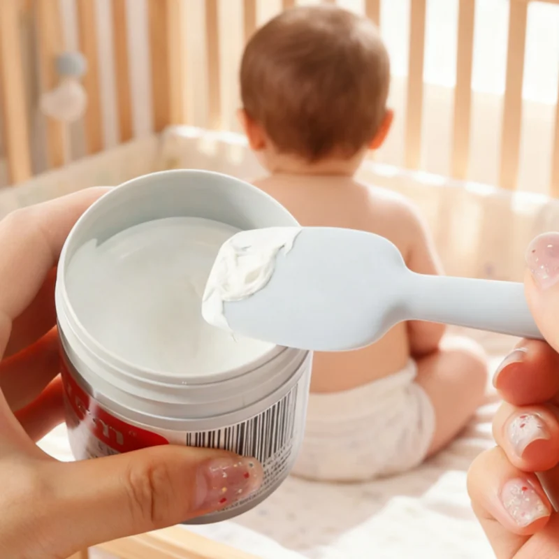 Aplicador de crema para pañales de bebé, raspador de silicona, aplicador de espátula para glúteos con ventosa, herramienta de cuidado aplicador de silicona