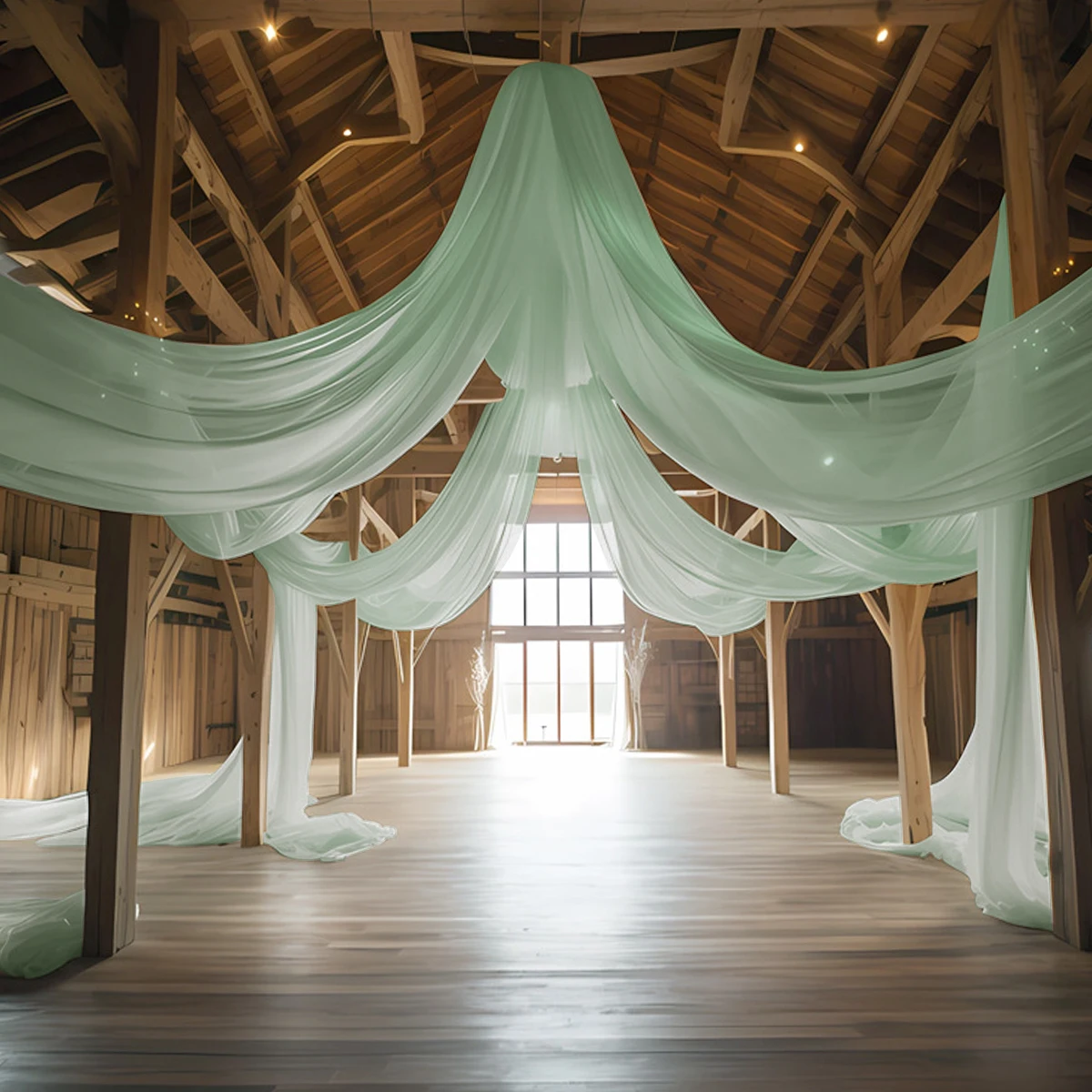 Cortinas de tela de gasa coloridas de 1,6x10M, cortinas de tela transparente para decoración de arco de boda, suministros de decoración para fiesta, escenario, despedida de soltera - imagen 3