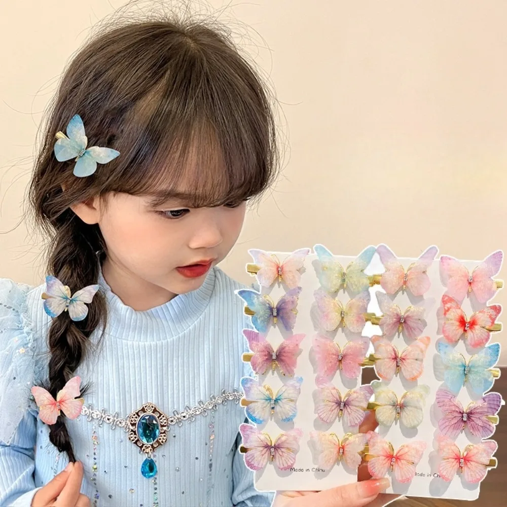 Horquillas mariposa arcoíris – Pasadores de pelo divertidos para niñas - imagen 4