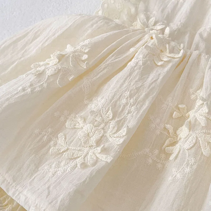 MILANCEL-Body de verano para bebé de 0 a 3 años, mono con flores bordadas, Adorable encaje suave de una pieza - imagen 5