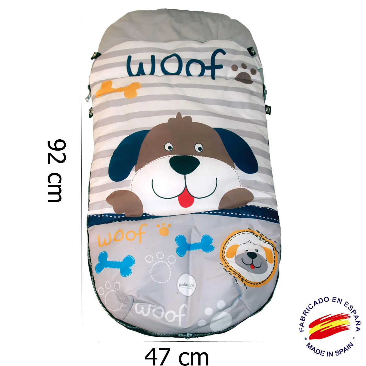 Saco de Silla de Paseo UNIVERSAL-INVIERNO-IMPERMEABLE, saco para carro de bebé universal (premium perrito) - imagen 2