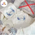 Blue-4-PCS(Blanket+overalls+hat+gloves)