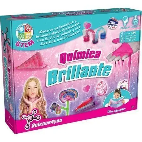 Una caja de quimica brillante un kit de ciencias para niñas