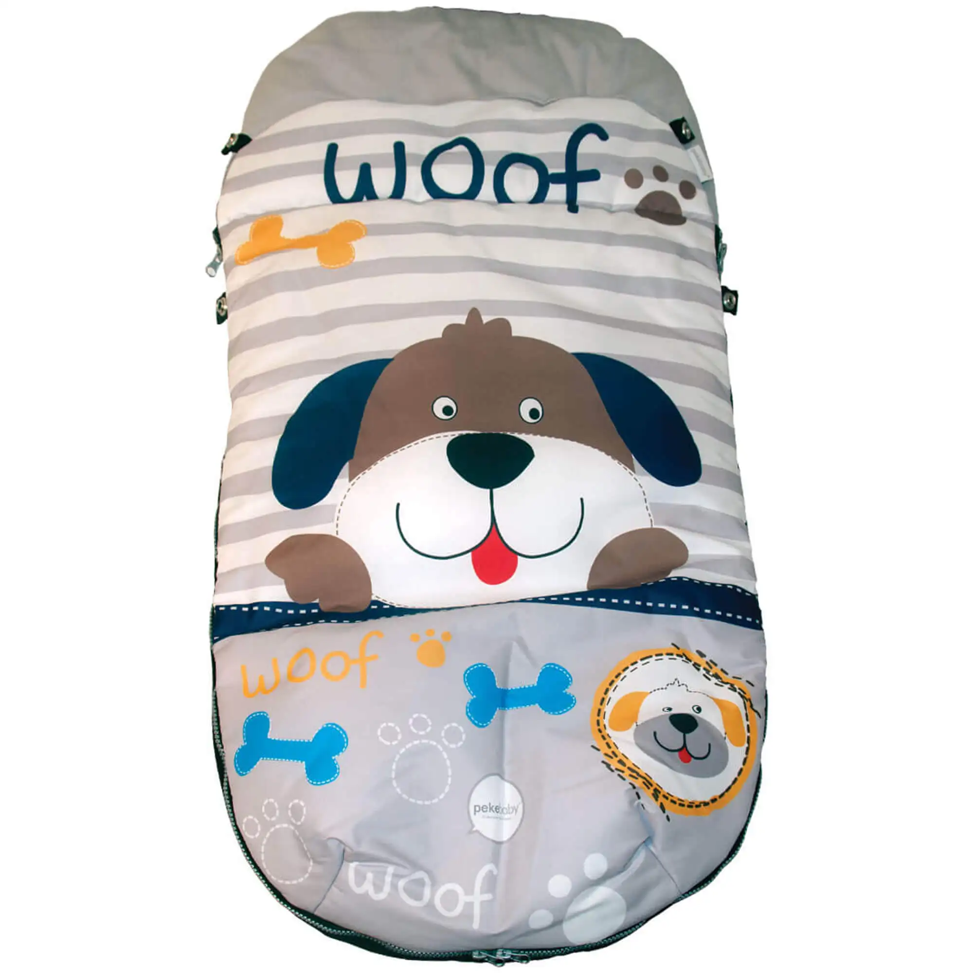 Saco de Silla de Paseo UNIVERSAL-INVIERNO-IMPERMEABLE, saco para carro de bebé universal (premium perrito)