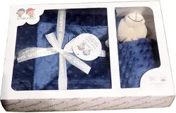 Manta Burbuja y Dou Dou Osito – Set suave lavable bebé