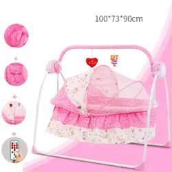 Mecedora eléctrica para bebé, cuna inteligente para recién nacido, calma al niño pequeño para dormir, adecuada para bebés de 0 a 24 meses