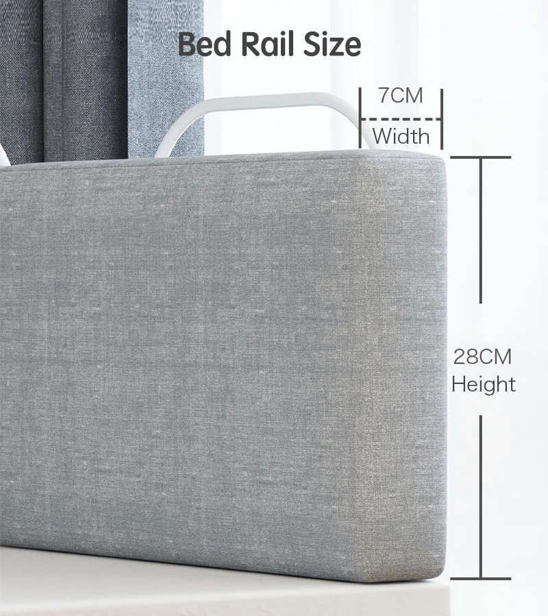 Barrera de cama para niños, barandilla de valla para cama de bebé, protección de cama para niños, protector de riel de cama para niños, 47cm, 1 ud. - imagen 2