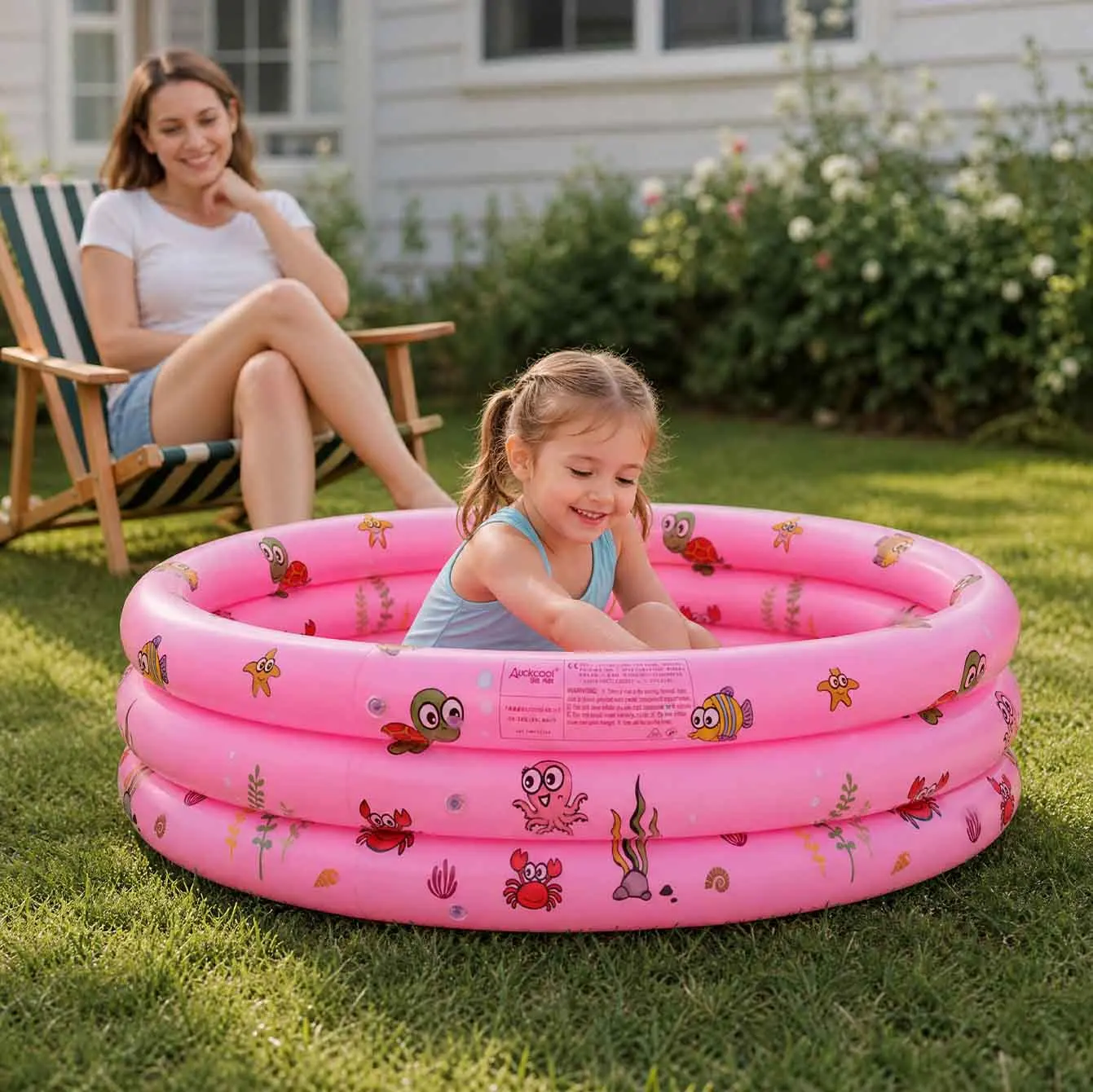 Piscina de bolas inflable redonda portátil para interior y exterior - imagen 4