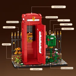 Set de construcción cabina telefónica roja británica con luz