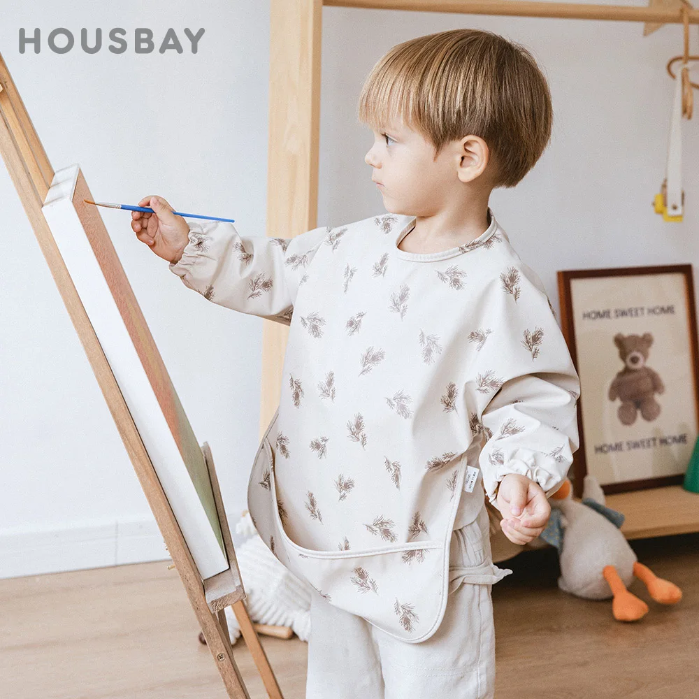 Babero impermeable manga larga con zorro HOUSBAY