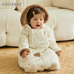 Mono de invierno con capucha para bebé – Felpa suave y cálida