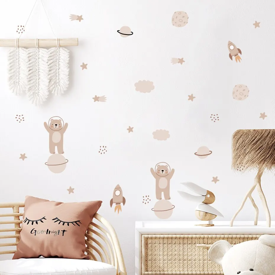 Vinilo decorativo de ballena arcoíris para pared habitación bebé - imagen 5