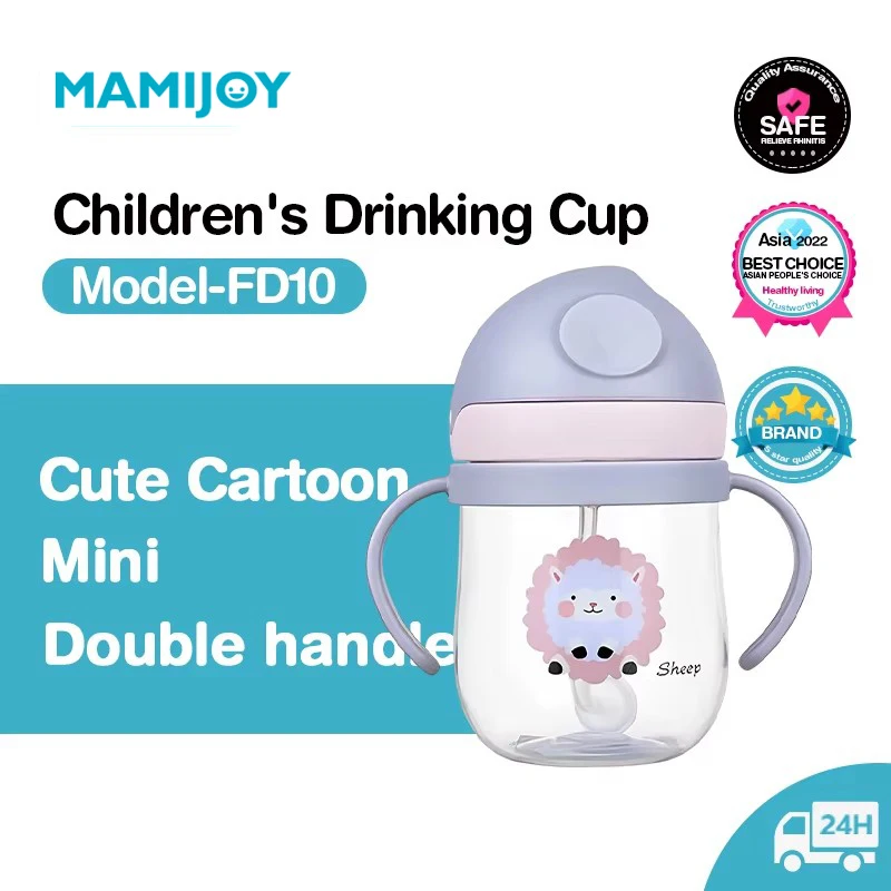 MAMIJOY taza con pajita antigoteo para niños, portátil - imagen 2