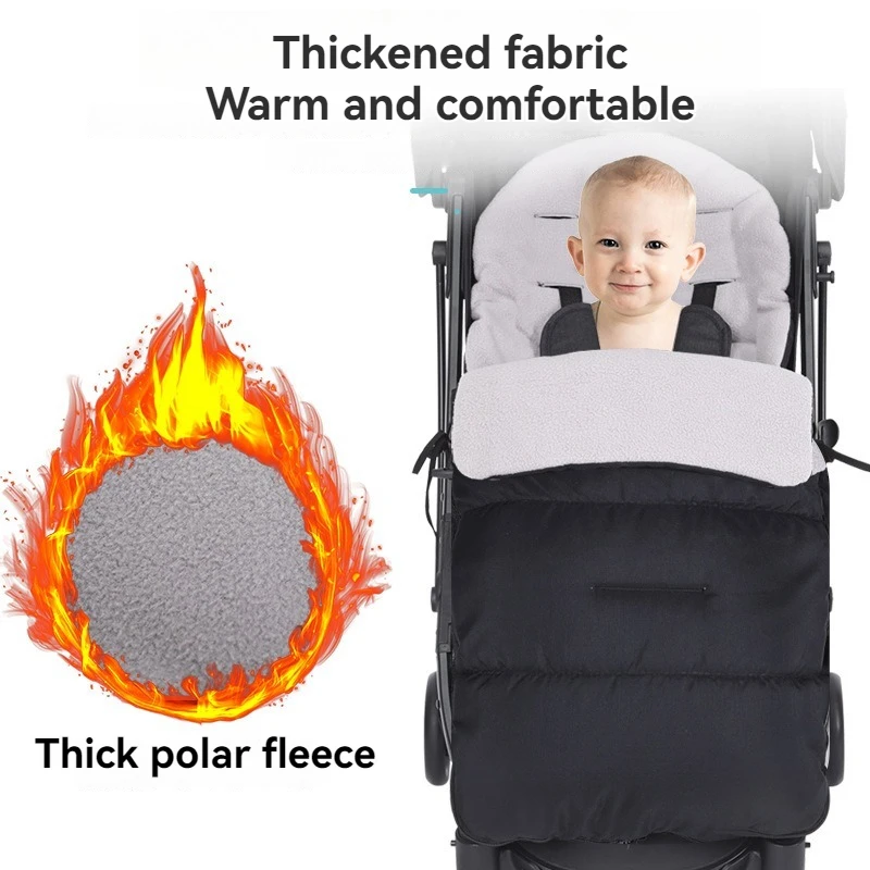 Funda de pies para cochecito impermeable y cálida, cortaviento - imagen 2