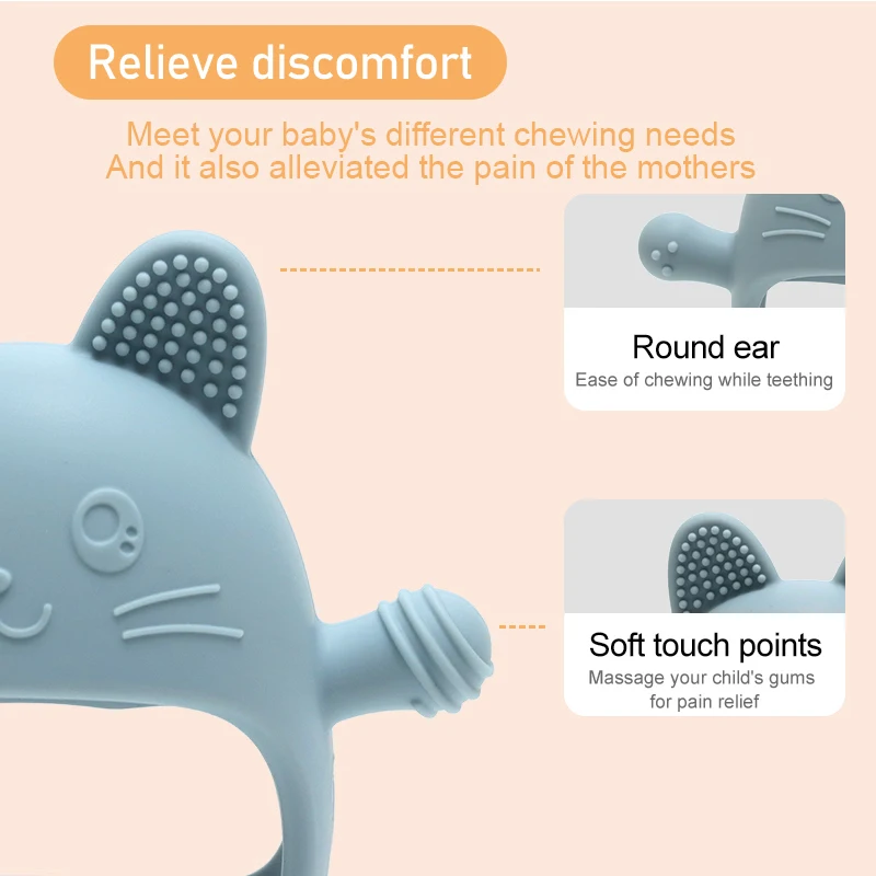 Guantes Mordedores de Silicona para Bebé – Calman las Encías sin BPA - imagen 5