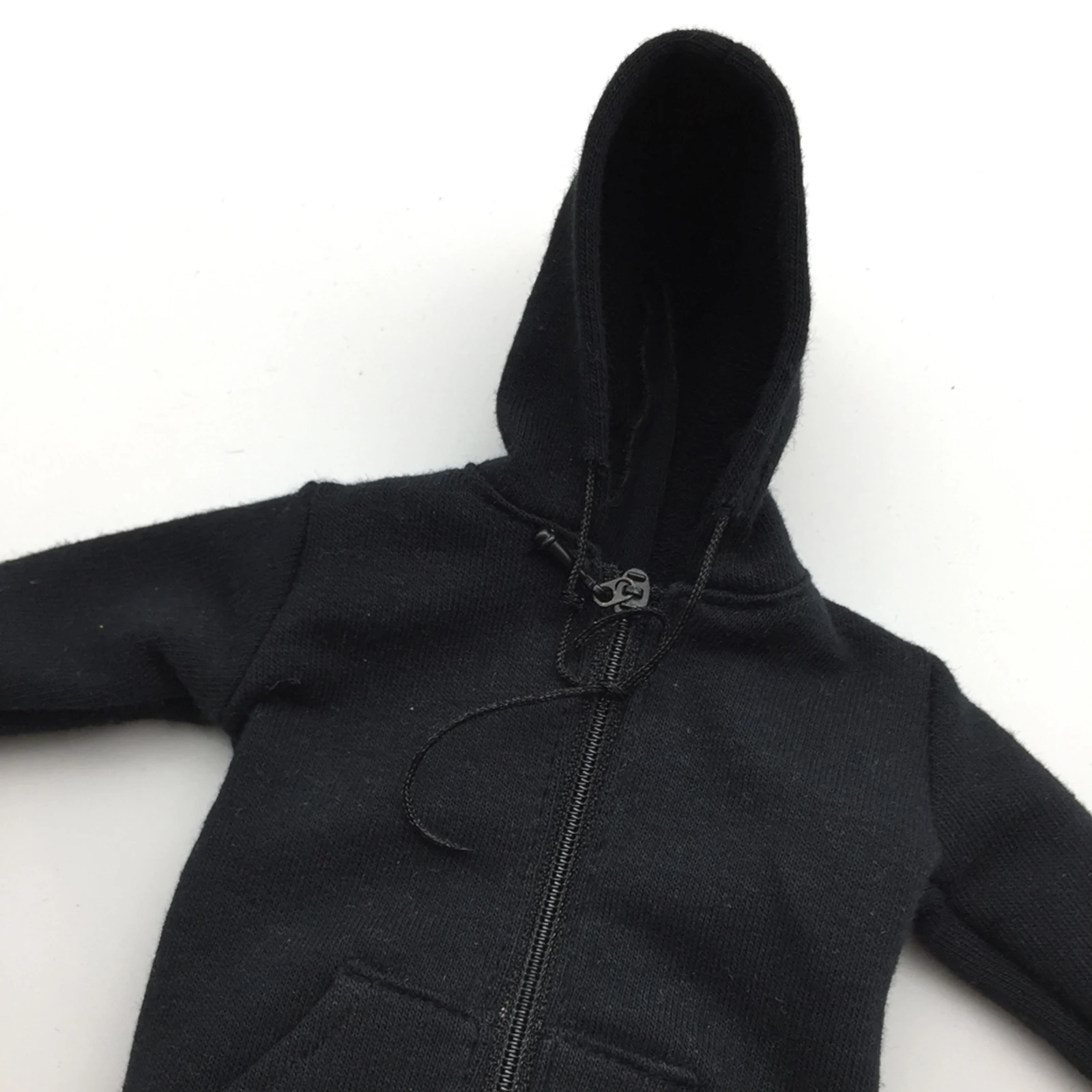 MagiDeal sudadera con capucha y cremallera gris para muñeco - imagen 5