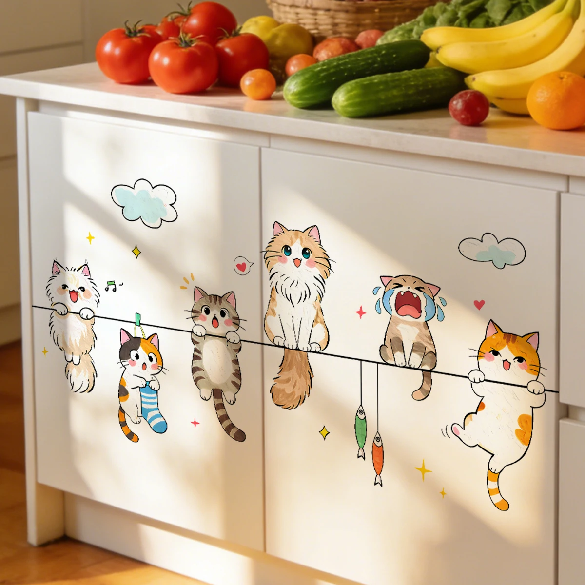 Pegatinas de pared gato trepando - Decoración infantil - imagen 4