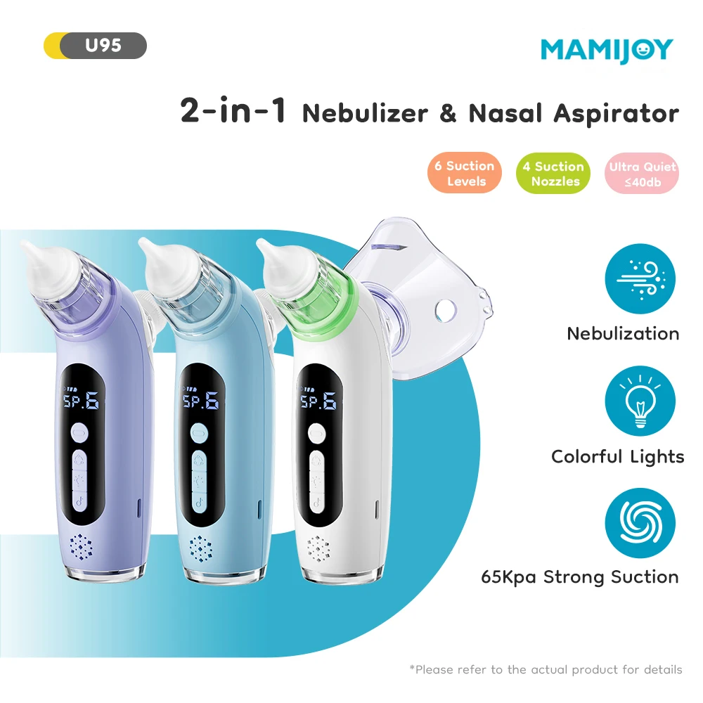 MAMIJOY aspirador nasal eléctrico con nebulizador para bebés - imagen 2