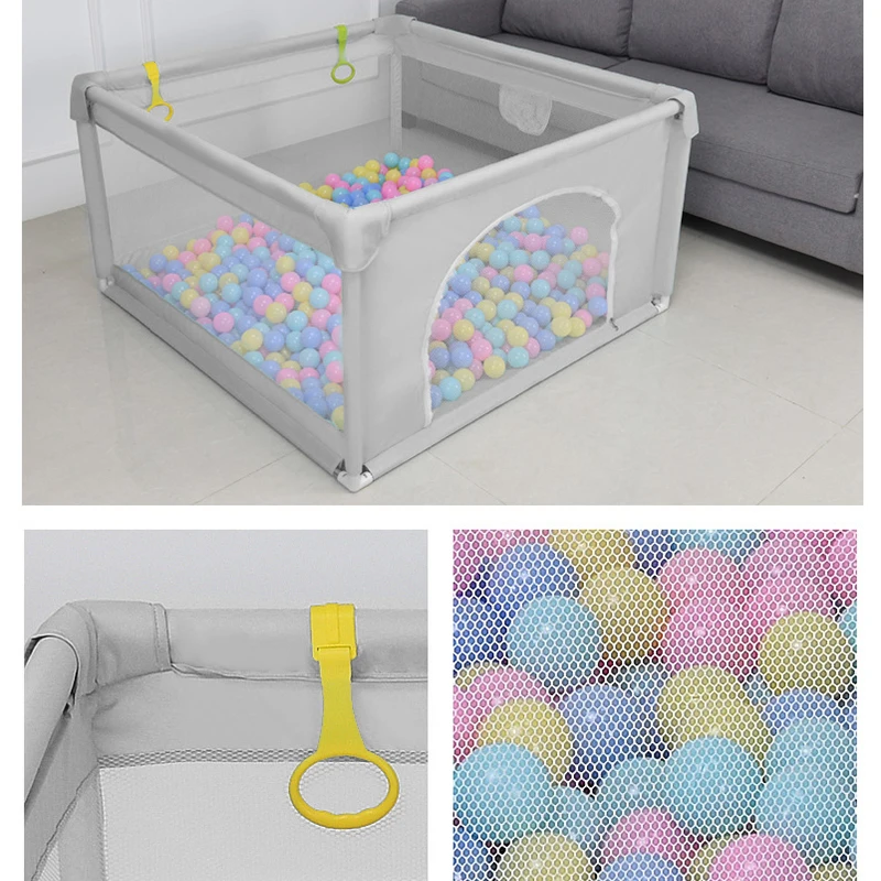 Corralito bebé grande con protector de espuma – Cerca de seguridad para niños - imagen 4