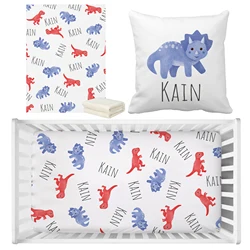 Juego de cuna infantil con dinosaurios – Personalizado para baby shower