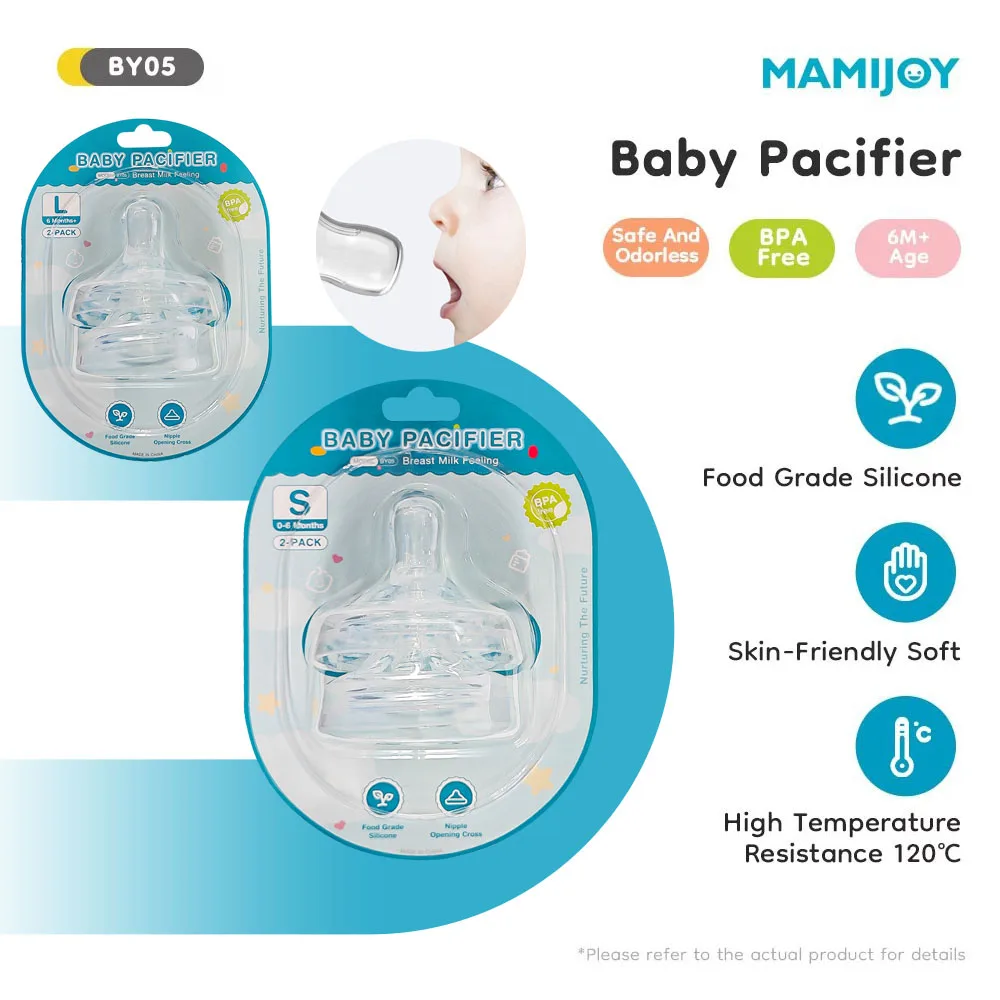 MAMIJOY Chupete de silicona sin BPA para recién nacidos – redondo - imagen 2
