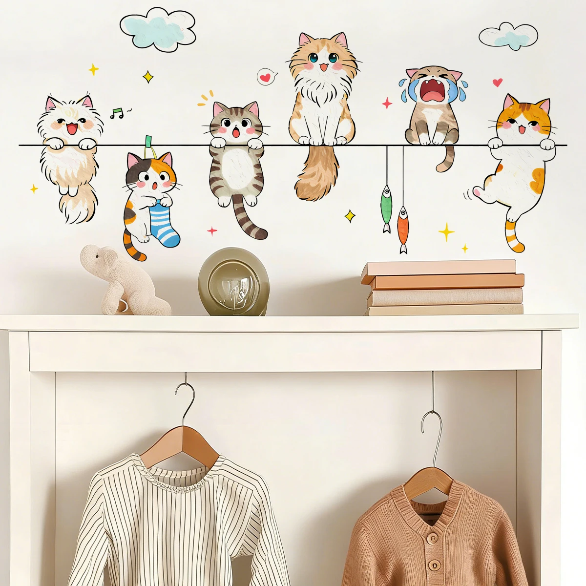 Pegatinas de pared gato trepando - Decoración infantil - imagen 5
