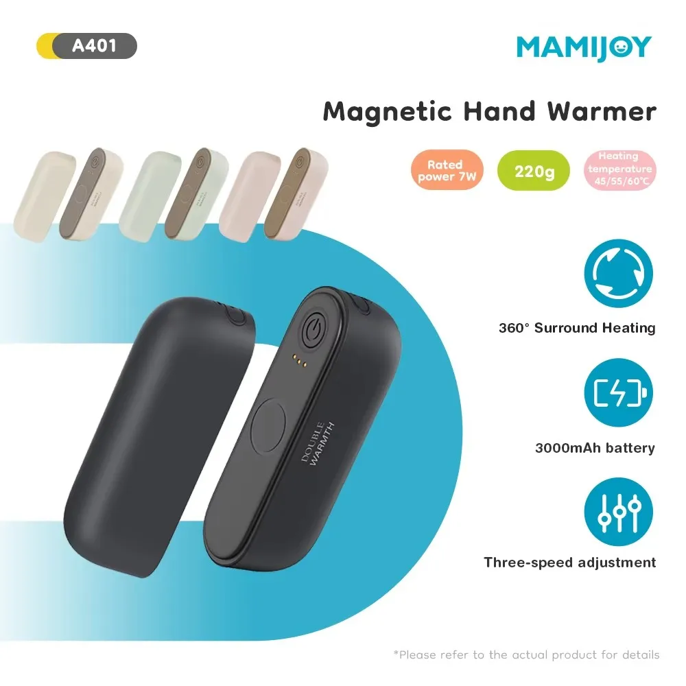 Calentador de manos portátil recargable con carga rápida USB