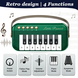 Teclado de piano infantil portátil para niños – juguete educativo