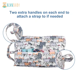 Bolsa de pañales de tela reutilizable ALVABABY – Impermeable con doble capa
