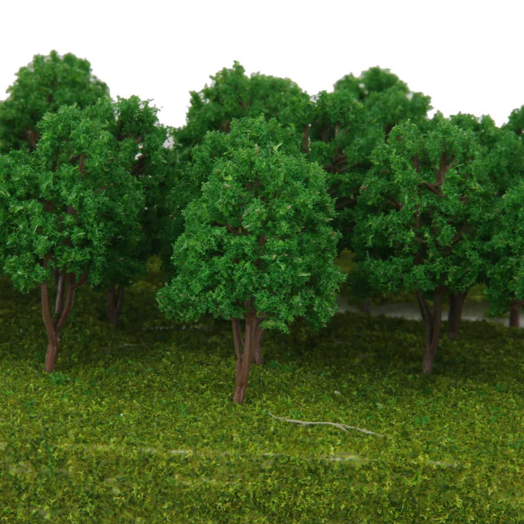 Árboles decorativos para maqueta de tren – Verde oscuro 7,5 cm - imagen 5