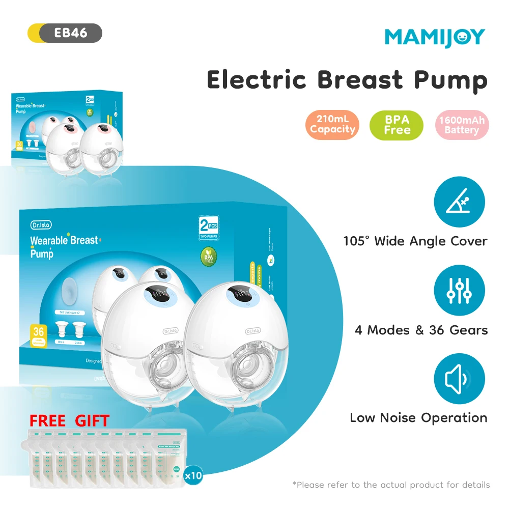 MAMIJOY extractor de leche eléctrico portátil manos libres bajo ruido - imagen 5