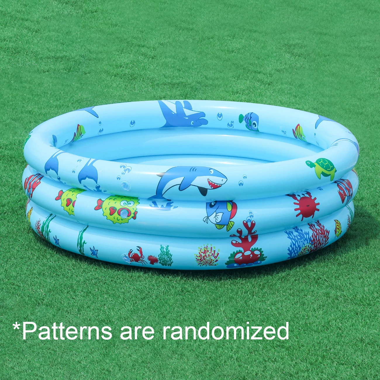 Piscina de verano con temática marina para niños