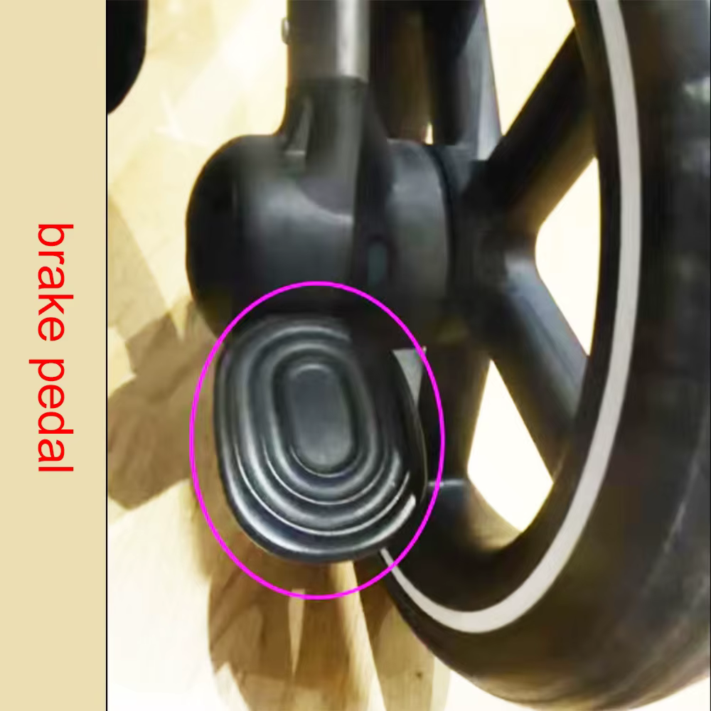 Detalle del montaje del pedal en la rueda trasera