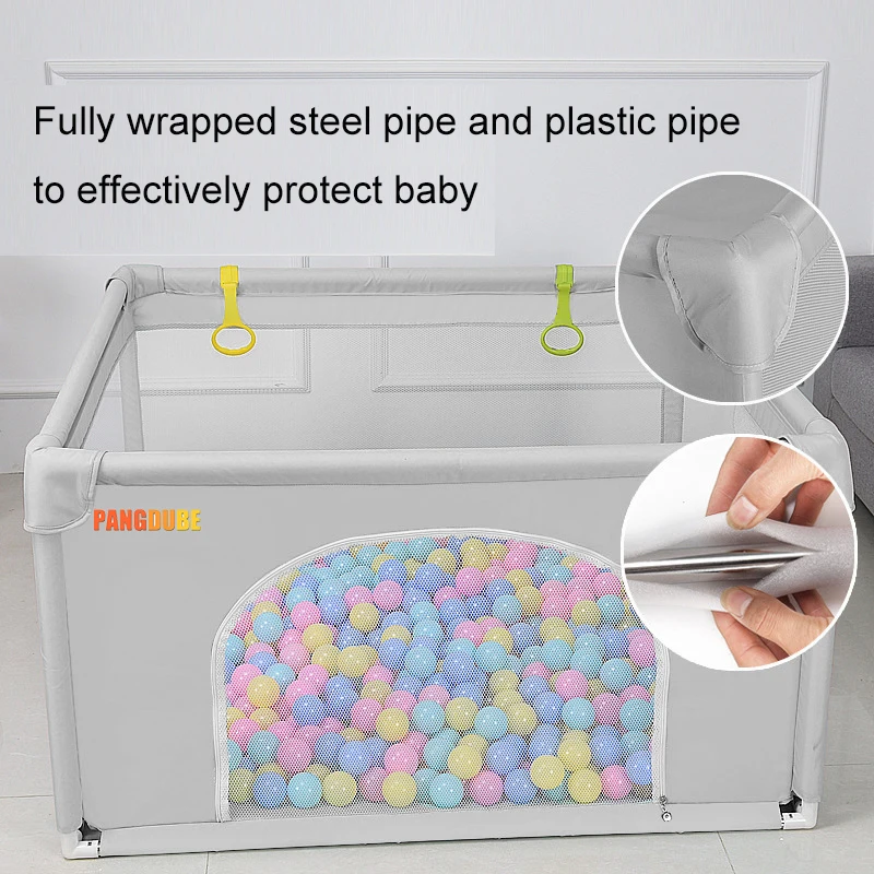 Corralito bebé grande con protector de espuma – Cerca de seguridad para niños - imagen 3