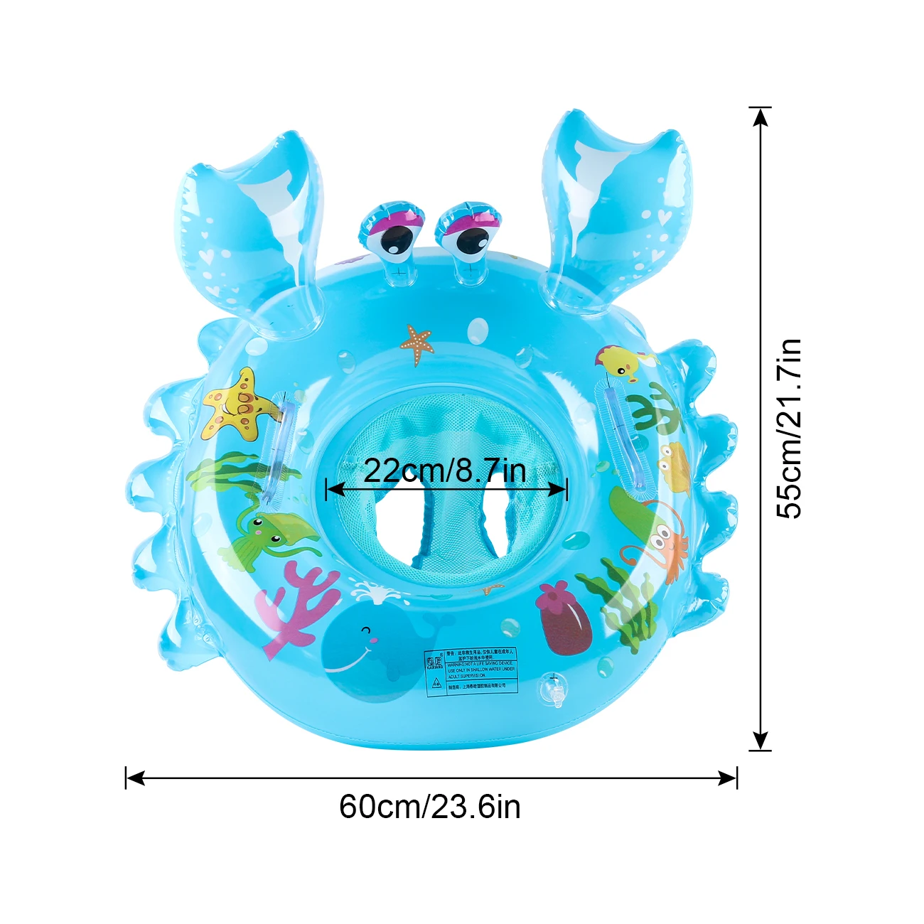 Flotador de natación inflable con asa y asiento de seguridad - imagen 5