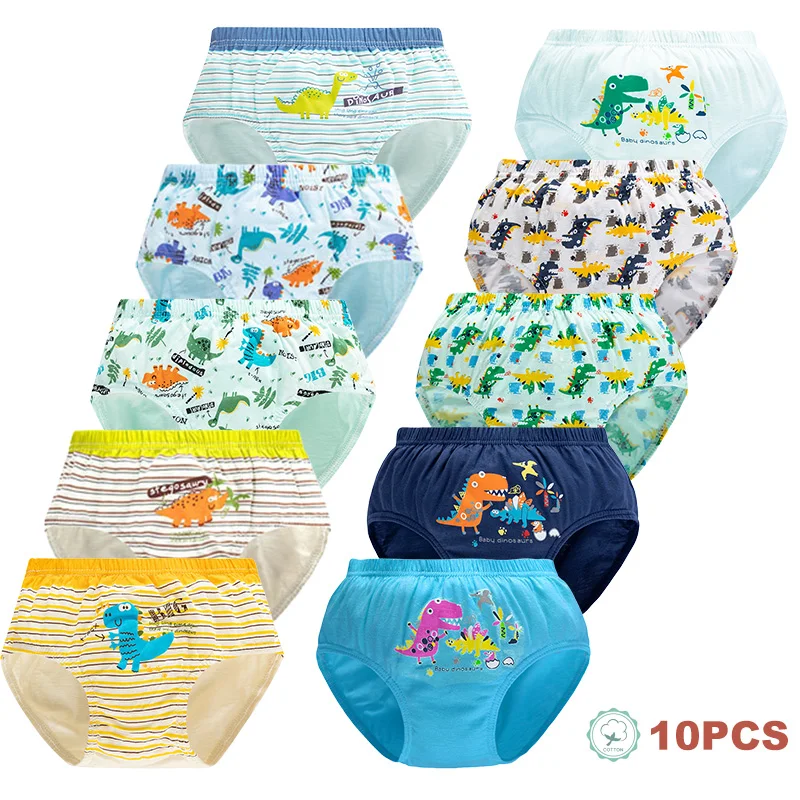 Calzoncillos de algodón para niños con dinosaurios, transpirables - imagen 2