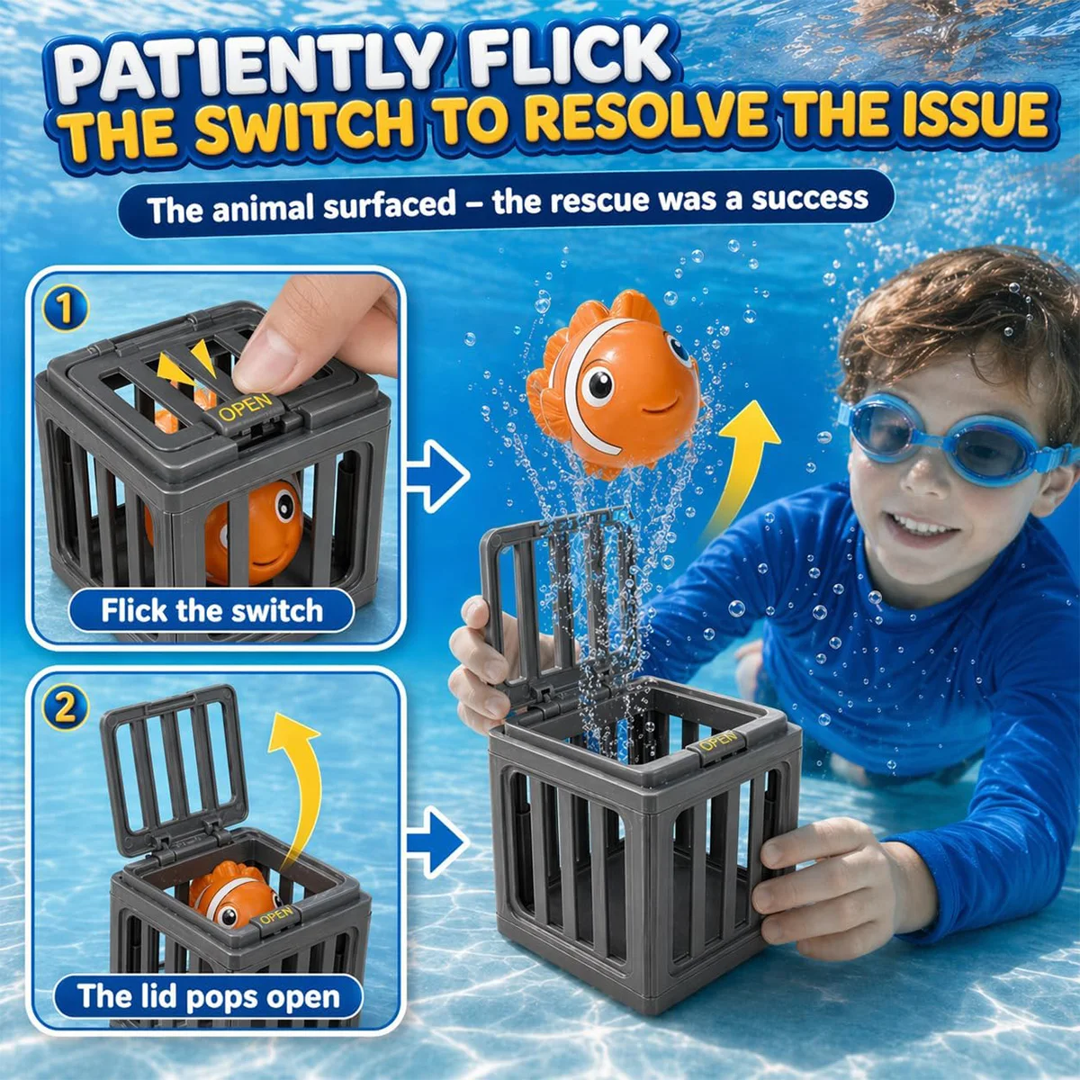 Juguete de peces flotantes para baño, nadar y bucear en piscina - imagen 5