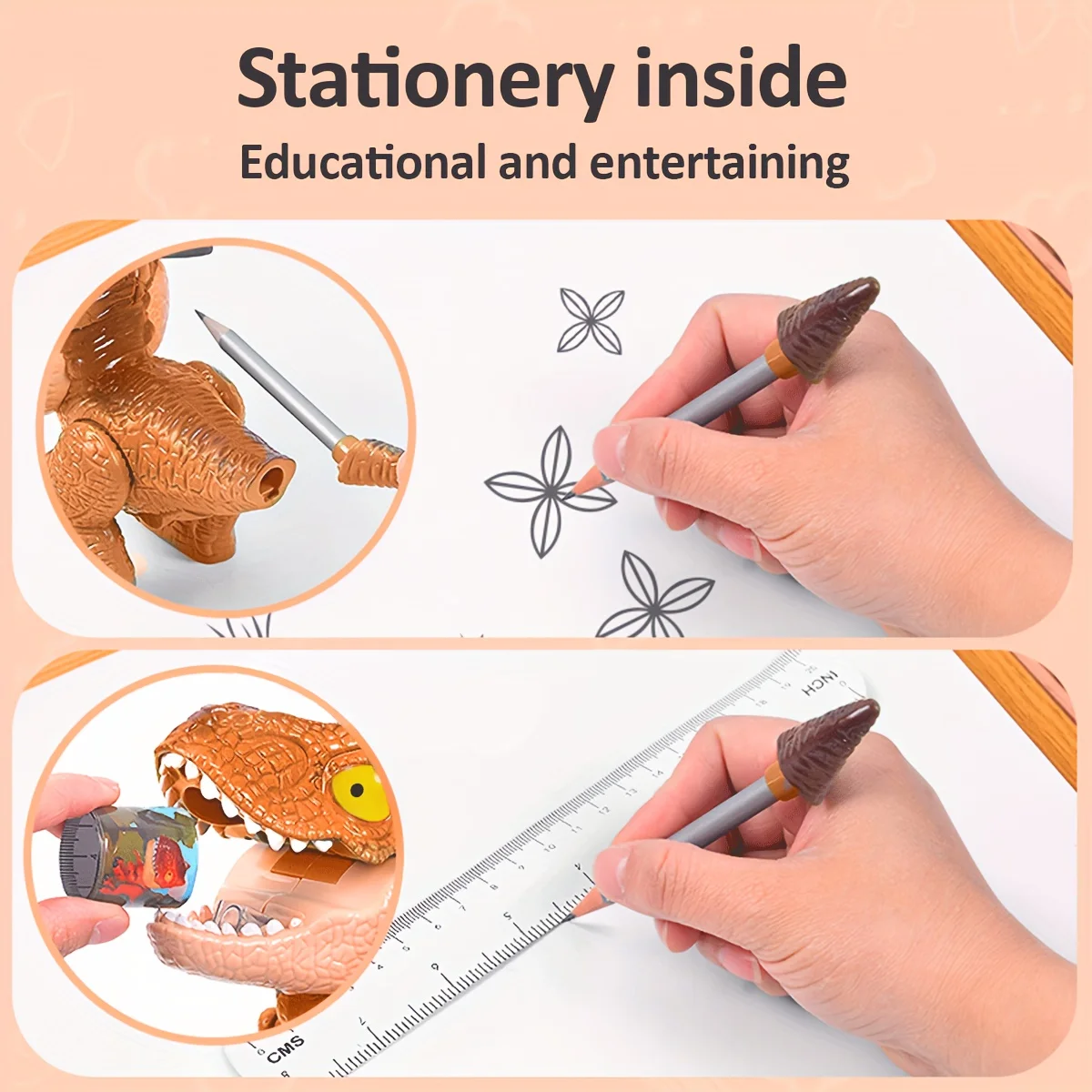 Set de papelería educativo desmontable con dinosaurios para niños - imagen 5