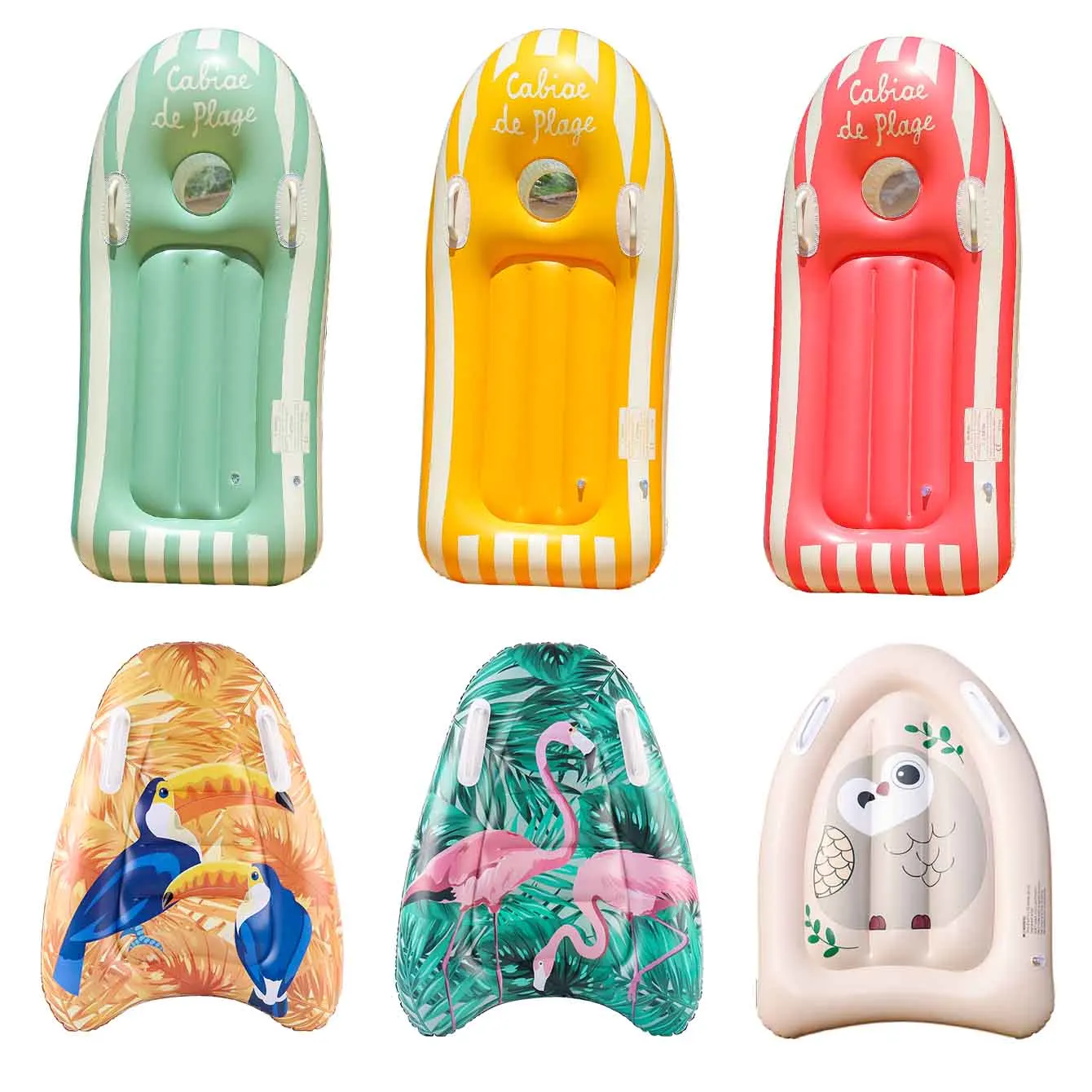 Tabla de surf inflable con asas, ligera para aprender a surfear