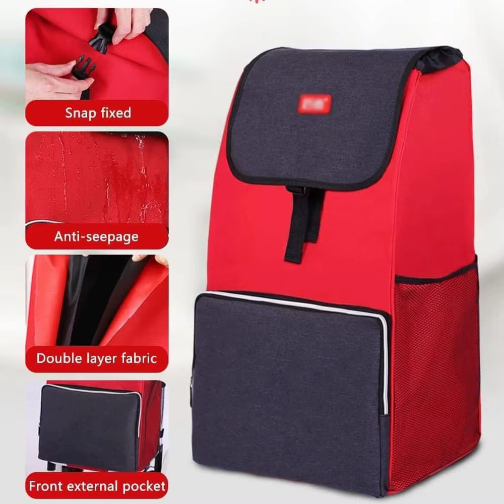 Carrito de compra plegable con bolsa extraíble y ruedas - imagen 5
