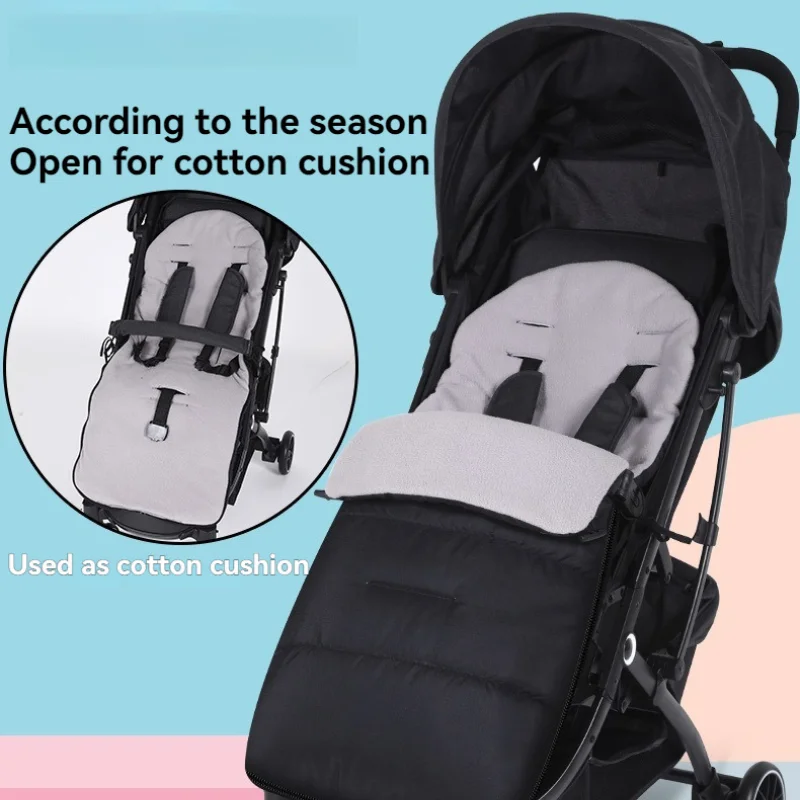Funda de pies para cochecito impermeable y cálida, cortaviento - imagen 3