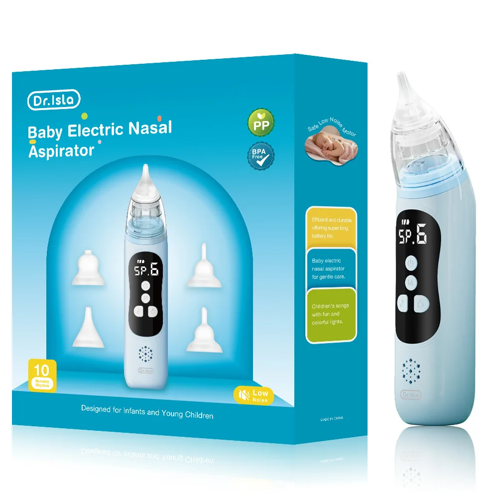 Aspirador nasal eléctrico de silicone con pantalla digital