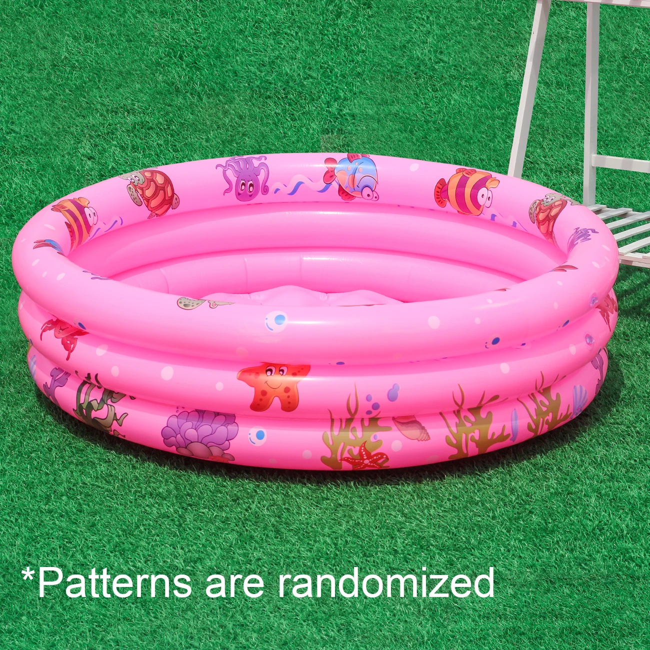 Piscina inflable infantil redonda de PVC con animales marinos - imagen 4