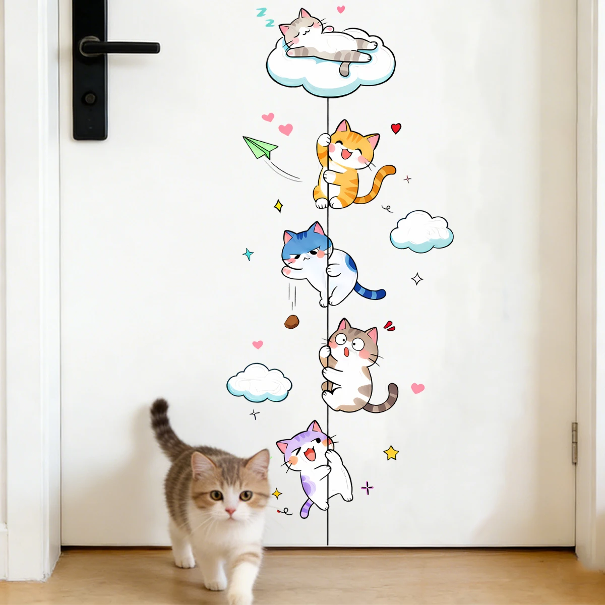 Pegatinas de pared gato trepando - Decoración infantil - imagen 2