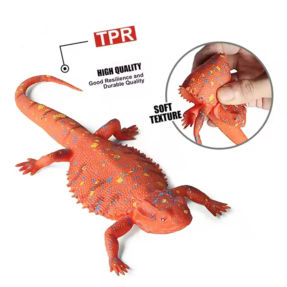 Juguete de lagarto realista de TPR suave, duradero y lavable - imagen 2