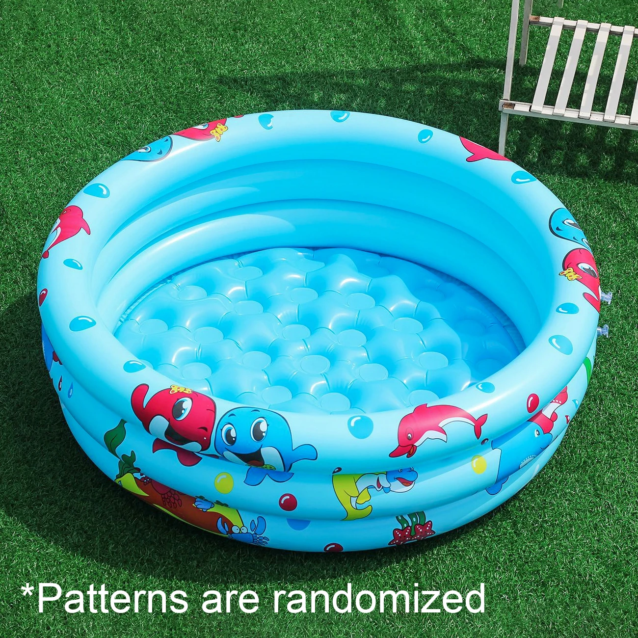 Piscina inflable infantil redonda de PVC con animales marinos - imagen 3