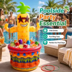 Hielera inflable de piña para piscina y fiestas hawaianas veraniegas