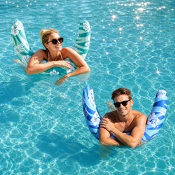 Tumbona flotante inflable en U para piscina, playa o lago